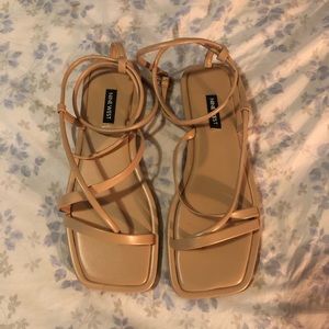 Nude strappy sandals